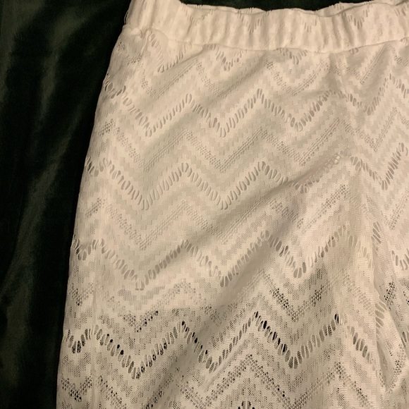 White beach cover up palazzo pants - Picture 4 of 6